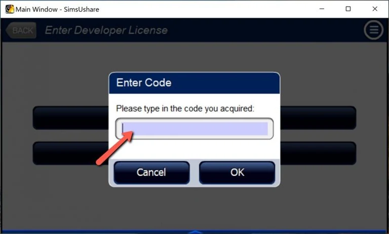 please type in the code you acquired